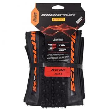 Cubierta Pirelli Scorpion™ XC RC Colour Edition Tubeless 29 x 2.4, multicolor (naranja y negro), tamaño 29x2.40 (60-622)