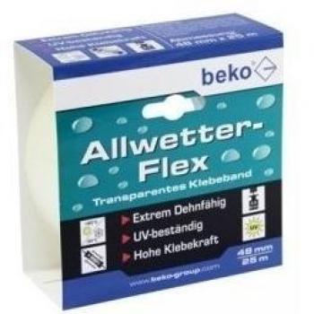 Beko Allwetter-Flex - Cinta adhesiva transparente para todo tipo de tiempo meteorolgico