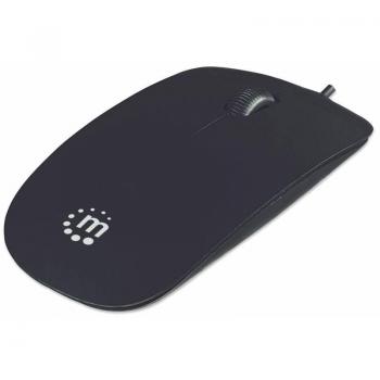 Mouse Manhattan 177658 - Mouse económico USB negro de alta calidad