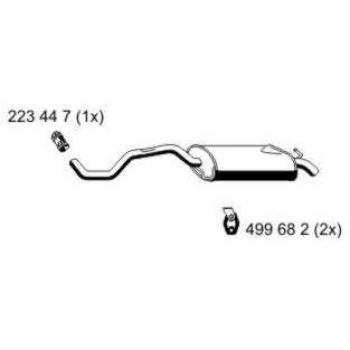 Silenciador trasero ERNST 640220 para SEAT Ibiza 2