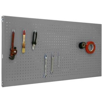 Panel de Herramientas Pared SimonRack, Organizador de Herramientas, Incluye 8 Ganchos, Dimensiones 1500x400 mm, Color Gris