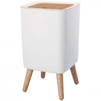 Cubo de basura Kitchen Move Plástico 10 L con tapa push, capacidad de 10 litros, diseño moderno y funcional, ideal para baño o cocina