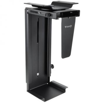 TooQ TQMUD01 Soporte de CPU para Escritorio/Pared, Capacidad Máxima 10kg, Color Negro