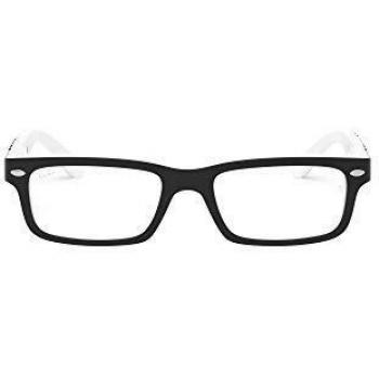 Ray-Ban Junior Rectangle Glasses RB1535 3579 Top Black on White Unisex