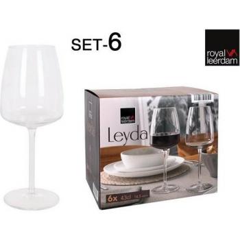Copa de Vino Transparente Royal Leerdam Leyda Cristal 6 Unidades (43 cl)