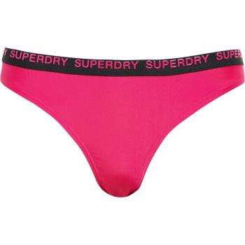 Braguita de bikini elástica atrevida rosa para mujer Superdry, tamaño M, poliéster reciclado y sostenible