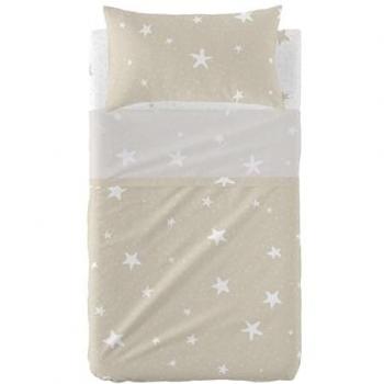Juego de Sábanas para Cuna Maxicuna Little Star Beige | 100% Algodón | 150 TC | 120x180 cm
