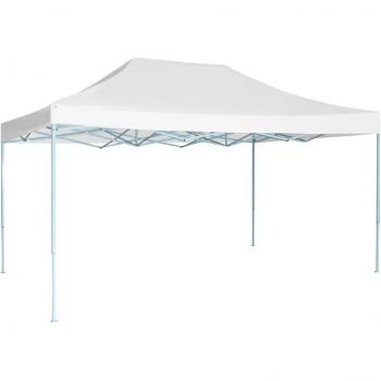 Gazebo plegable profesional 3x4m acero blanco