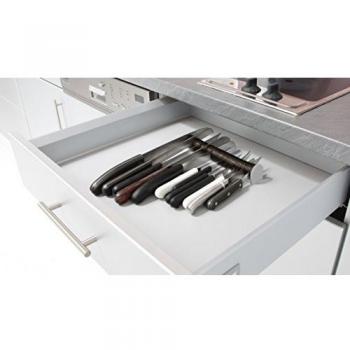 Nirosta Organizador de Cuchillos para cocina, para guardar con seguridad hasta 15 cuchillos de cocina sin perder su afilado, ABS y acero cromado, 18cm, 1 ud