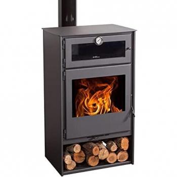 Estufa de Leña con Horno y Leñero 8kW Nice Ecodesign