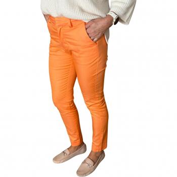 Kaffe Women's 7/8 Chino Pants in Melon Orange, Size M