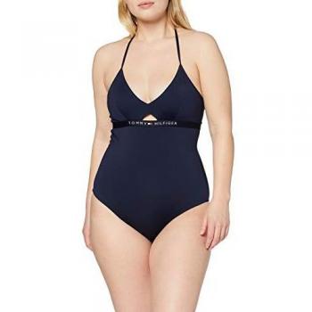 Tommy Hilfiger Mujer One-Piece Rp Parte de Arriba de Bikini Not Applicable, Azul,