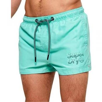 Superdry Hombre Shorts de baño de Sorrento Pastel, Azul, XL