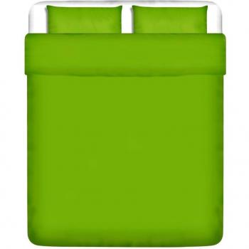 vidaXL set funda edredón 3 piezas algodón color verde 200x200/80x80 cm
