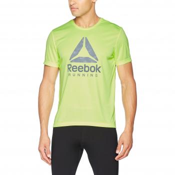 Reebok Run Graphic Tee Camiseta, Hombre, Verde