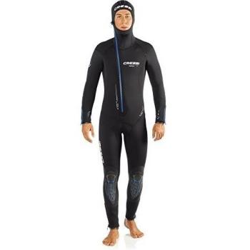 Cressi Hombre Facile al-in-one Wetsuits - Neopreno Premium 7 mm, hombre, Facile Premium Neoprene 7 mm, negro/azul