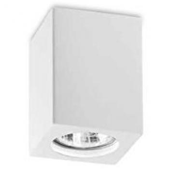 Downlight empotrable Space Plâtre blanco 1 ampoule 7x7x9cm
