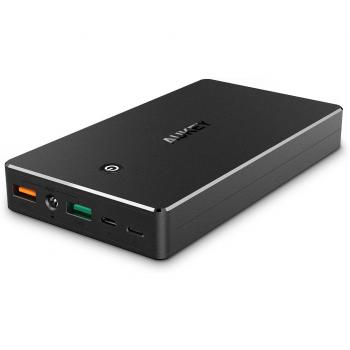 Batería externa de 20000 mAh color negro Aukey PB-T10-YYES