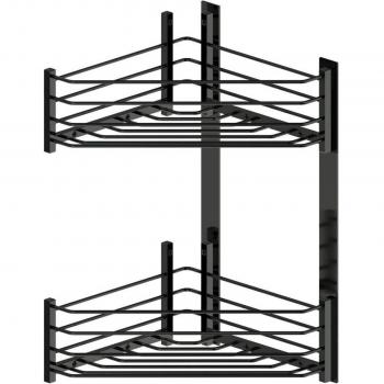 BELTRAN 4032 DELUXE - Jabonera Deluxe Doble Rincon Cromo Negro