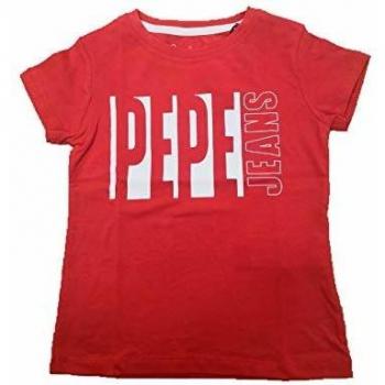 Pepe Jeans .Camiseta PB502388 Sacha 254 Pepper Red -Camiseta Manga Corta NIÑO