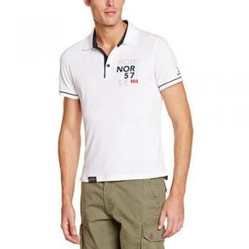 Helly Hansen HP Racing - Polo para hombre, color blanco, talla L
