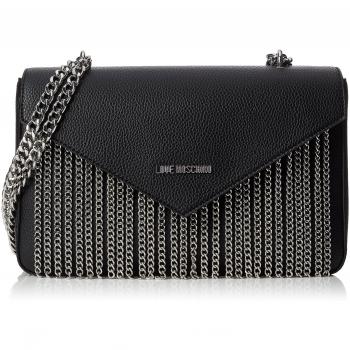 Love Moschino - Borsa Sporty Pebble Pu Nero, Shoppers y bolsos de hombro Mujer, Schwarz
