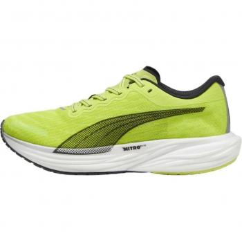 Puma Deviate Nitro 2 Running Shoes, Size 44.5, Green/Yellow