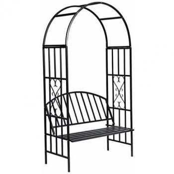 Garden Rose Arch with Bench