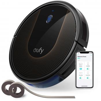eufy RoboVac 30C Robot Aspirador con Wi-Fi, Tecnología BoostIQ, Ultrafino, Potencia de succión 1500Pa, silencioso, Limpia todo tipo de pavimentos y alfombras de grosor medio,cinta de sujeción incluida