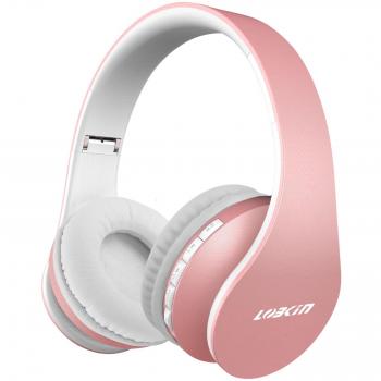 LOBKIN Auriculares Bluetooth 5.0 inalambricos de Diadema Cascos Plegables, Casco Bluetooth con Sonido Estéreo Micro SD/TF, FM con micrófono y Audio Cable para Movil, PC, Tablet