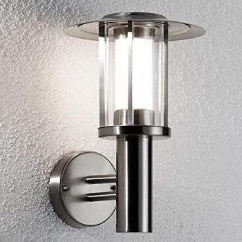 Aplique LED para exterior Gregory de acero inoxidable