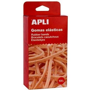 APLI 13359 - Gomas elásticas 200 x 3 mm en caja 100 g