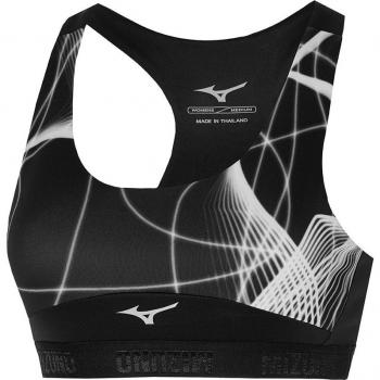 Mizuno Alpha Graphic Sujetador Deportivo Mujeres - Negro