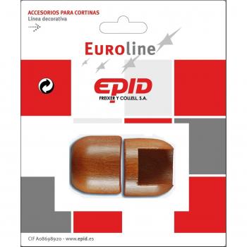 Epid SOPORTE BARRA CORTINA LATERAL EPID 19MM AVELLANA 02184404 MADERA