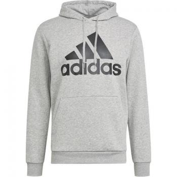 Sudadera con Capucha Hombre Adidas Essentials Fleece Big Logo Gris