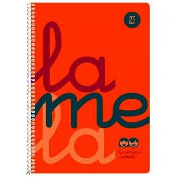 Bloc Lamela 1/4 fluor PP 80 hojas Cuadrícula 2,5 90g, Colores surtidos, pack de 5