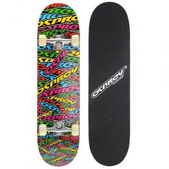 Osprey Skateboard Double Kick Pro. Monopatín infantil doble patada, plataforma 79cm de arce, ideal para niños principiantes y jóvenes avanzados. Skate Freestyle cóncavo, rodamientos ABEC 5. 6 modelos.