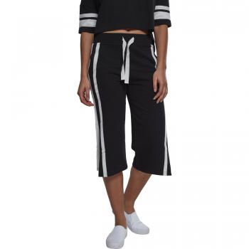 Urban Classics Women's Black/White Taped Terry Culotte Pants