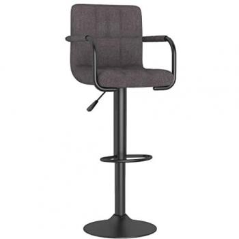 Taburete de cocina tela gris topo vidaXL