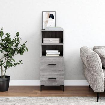 Aparador de madera contrachapada y madera de ingeniería gris Sonoma 34,5x34x90 cm Mueble de Almacenaje de Salón, Buffet para salón, Armario Auxiliar, Armario de Almacenamiento