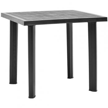 Mesa de jardín de plástico gris antracita 80x75x72 cm