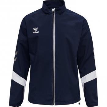Hummel Chaqueta Lead Training - chaqueta de entrenamiento para niños, fabricada con material ligero y transpirable, diseño moderno, cierre frontal con cremallera, puños elásticos, bolsillos laterales con cremallera, logotipo H