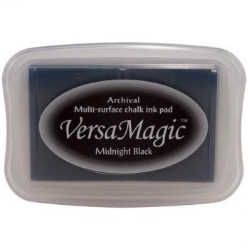 Tsukineko VersaMagic Multi-Surface Chalk Ink Pad-Midnight Black/Sold as a Pack of 2
