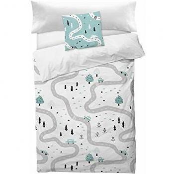 NORKIDS Funda nórdica Road White Cama 90