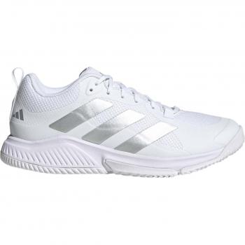 Zapatillas de interior adidas Court Team Bounce 2.0 para mujer blancas y plateadas