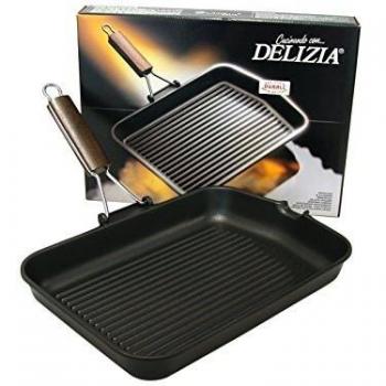HOME ANTIKARS Sartén Grill Antiadherente Mango delizia 24x36 preparación de Cocina, Multicolor, One Size