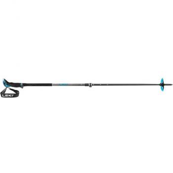 Bastones Leki Guide Lite 2 gris plata azul (par) - Bastones de trekking, ligeros, fabricados en aluminio, ajuste rápido mediante sistema de bloqueo, empuñadura ergonómica, correa ajustable, punt