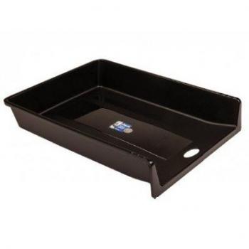 BANDEJA SOBREMESA OFFISYS PLASTICO 1025 FLEXIBLE TRANSPARENTE 345X265X65 MM APILABLE NEGRA