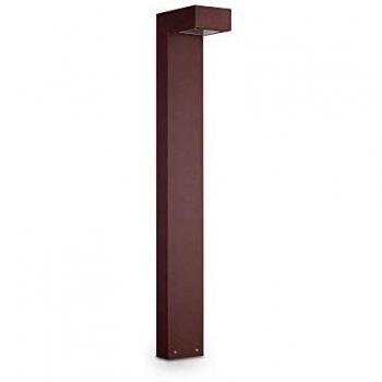 Bolardo de jardín Sirio Aluminio Café 2 focos 80cm, Baliza de exterior 2 luces café claro IP44 - Ideal Lux