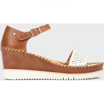 Sandalias de cuña de piel AGUADULCE W3Z en color marrón con hebilla - Pikolinos